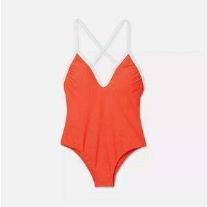 Xhilaration Juniors' Contrast Binding One Piece Re